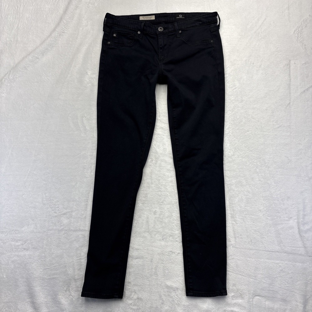 AG Adriano Goldschmied Legging Ankle Super Skinny Jeans Womens 28R Black